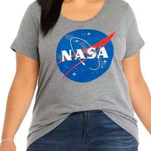 TORRID NASA GREY SLIM FIT SCOOP NECK TEE SIZE 3